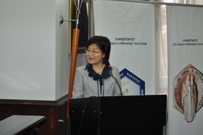  H. E. Keiko HANEDA: Ambassador Extraordinary and Plenipotentiary of Japan to the Republic of North Macedonia gave a speech 