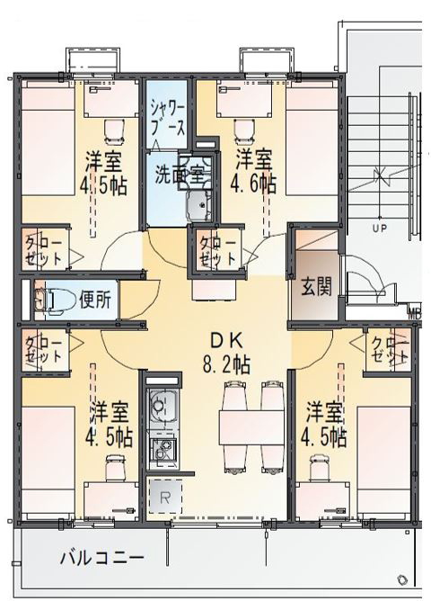 ユニットの平面図