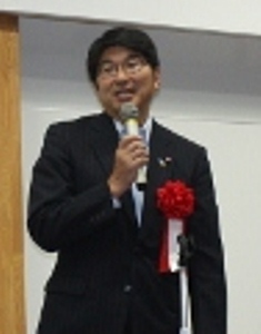 祝辞を述べる田上長崎市長