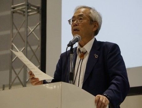 河野学長による挨拶　