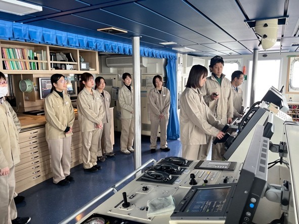 操船実習の様子
