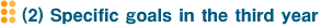 (2) Specific goals in the third year